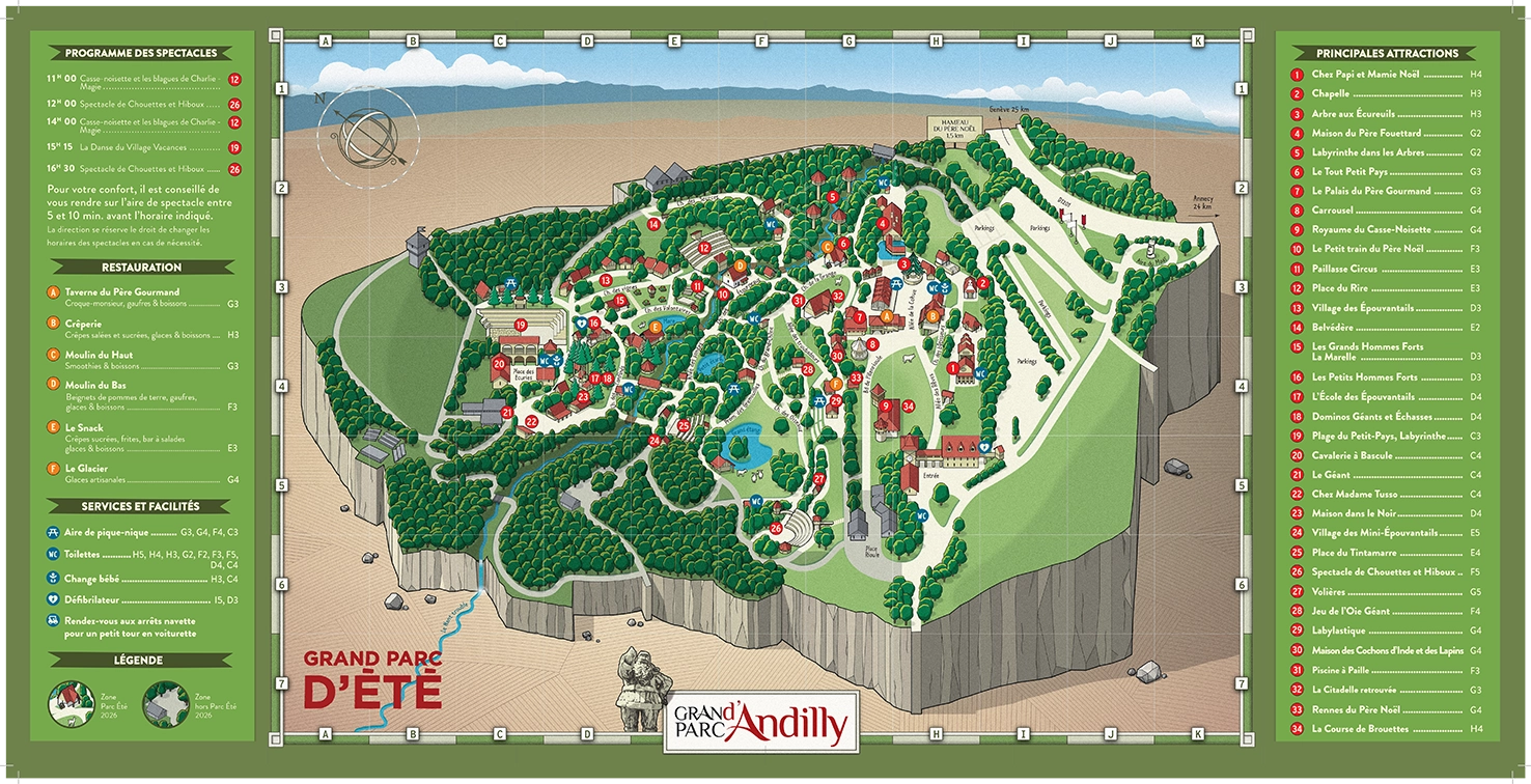 Plan Grand Parc d'Andilly d'été